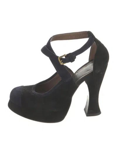 Pre-owned Marni Suede Pumps In Blue