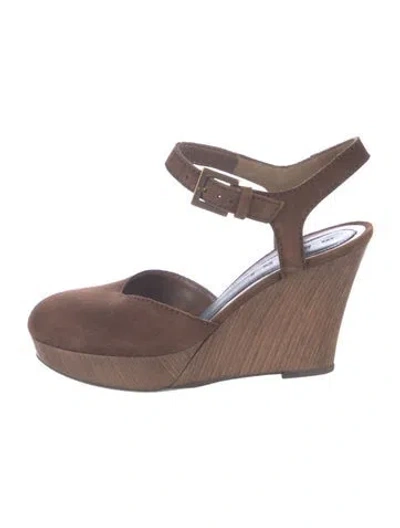 Pre-owned Marni Suede Pumps In Brown