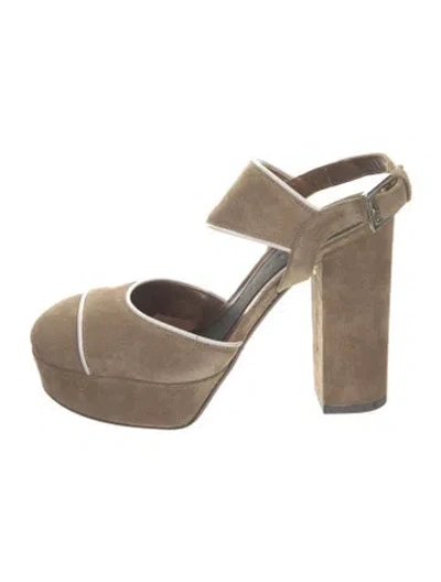 Pre-owned Marni Suede Pumps In Neutrals
