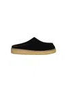 Marni Black Suede Slides In Black