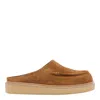 Marni Brown Suede Sabot Slip-on Loafers In Brown