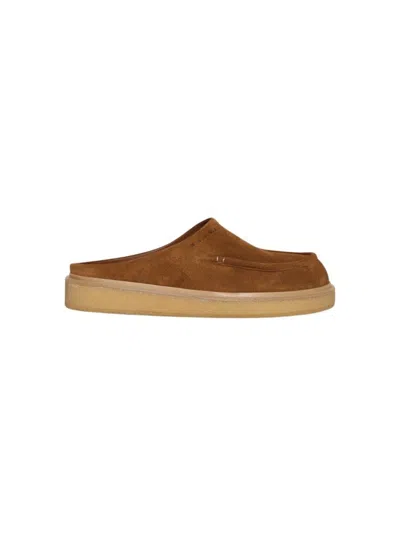 MARNI MARNI SUEDE SABOT BROWN
