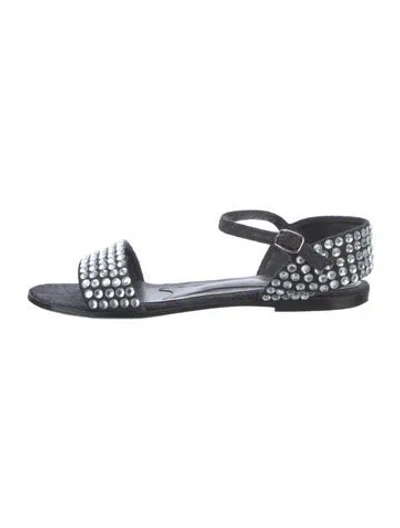 Pre-owned Marni Suede Sandals In Black