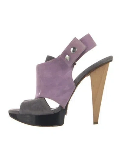 Pre-owned Marni Suede Sandals In Purple