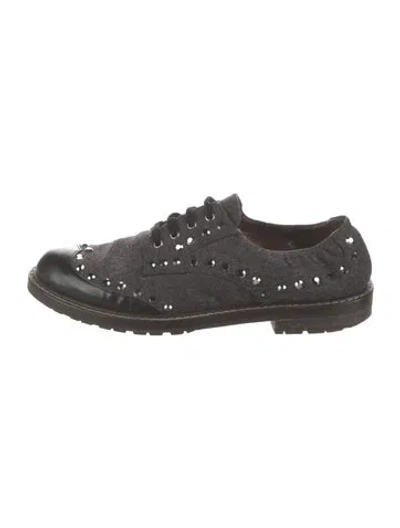 Pre-owned Marni Suede Studded Accents Oxfords In Multi