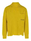 Marni Mustard Virgin Wool Turtleneck Sweater In Yellow