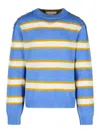 Marni Striped Pattern Round Neck Sweater In Multi