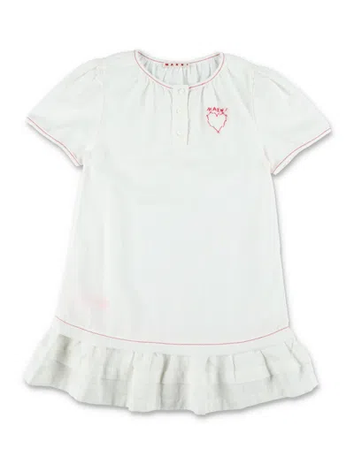 Marni Summer Elegance Mini Dress In White