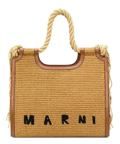 Marni Summer Tote Bag In Brown