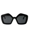 Marni Logo Acetate Butterfly Sunglasses In Black