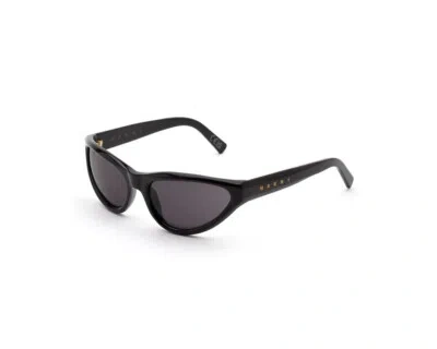 Pre-owned Marni Sunglasses Mavericks Black Fa7 Black Smoke Man Woman In Gray