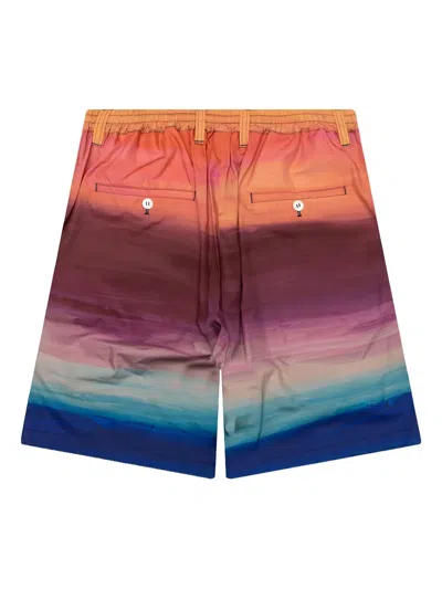 Marni Sunset-print Shorts In Multi