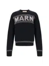 Marni Intarsia Wool Sweater In Black