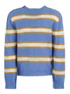 Marni Embroidered Mohair Blend Sweater In Blue