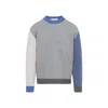 Marni Color-block Metallic Cashmere Sweater In Gray