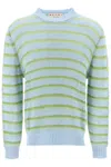 MARNI SWEATER IN STRIPED COTTON AND MOHAIR