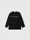 Marni Kids Long Sleeve Crew Neck T-shirt In Black