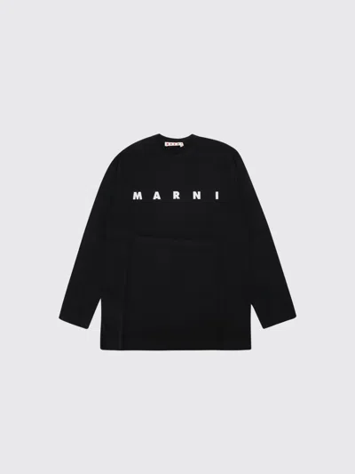 MARNI MARNI BOY'S LONG-SLEEVED COTTON JUMPER WITH CONTRAST LOGO,I67421002
