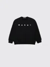 Marni Kids Logo-printed Crewneck Sweatshirt In Black