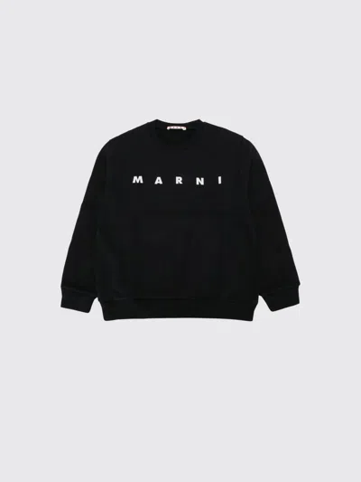 MARNI MARNI BOY'S CREW NECK COTTON SWEATSHIRT WITH CONTRAST LOGO,I67420002