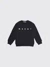 Marni Kids Logo-printed Crewneck Sweatshirt In Black