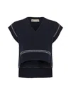 Marni Woman Sweater Midnight Blue Size 4 Virgin Wool In Light Navy