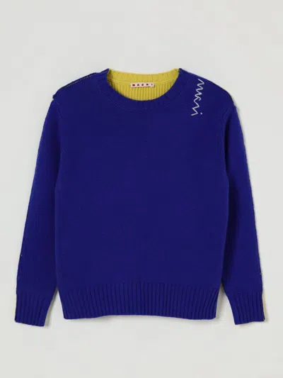 MARNI SWEATER MARNI KIDS COLOR BLUE,H38518009
