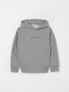 Marni Kids Gray Long-sleeved Hoodie In Gray