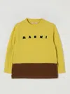 Marni Wool Blend Pullover With Elbow Patches In Yellow
