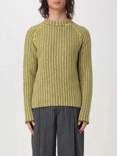 Marni Khaki Degrade Stripes Sweater In Mxv42 Citronellle