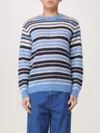 Marni Crew Neck Mohair Blend Sweater With Embroidery In Blue