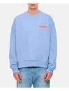 Marni Blue Logo Patch Sweatshirt In Blau