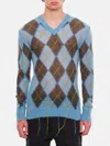 Marni Argyle-intarsia Sweater In Hellblau