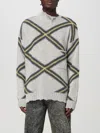 Marni Diamond-check Distressed Jumper In Grey