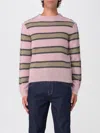 Marni Pink Striped Mohair Sweater In Pink