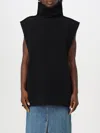 Marni Ribbed Virgin Wool Top In Schwarz