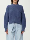 Marni Sweater Wool Front Pocket In Blue
