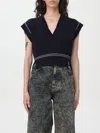 Marni Contrasting-trim Virgin Wool Crew-neck Jumper In Navy