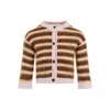 Marni Cropped Cardigan With Playful Stripe Pattern In Multicolor