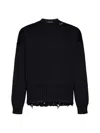 Marni Sweater With Antique Knit Details In Black