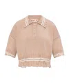Marni Knitwear Polo With Distressed Button Detailing