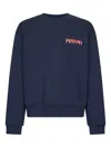 Marni Navy Logo Patch Sweatshirt In Blue