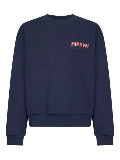 MARNI MARNI SWEATER WITH EMBROIDERED LOGO