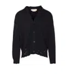 Marni Logo Embroidery Cardigan Sweaters And Cardigans Black In Black