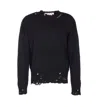 Marni Deconstructed Contrast-stitch Relaxed-fit Cotton Knitted Jumper