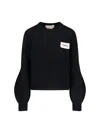 Marni Womens 00n99 Branded-patch Knitted Cashmere Jumper