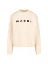 Marni Cotton Sweatshirt With Print In Neutral