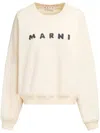 Marni Cotton Sweatshirt With Print In Neutral