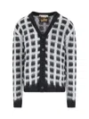 Marni Checked Mohair-blend Cardigan In Multi