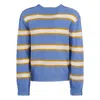 Marni Striped Pattern Round Neck Sweater In Multi